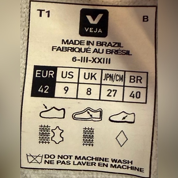 VEJA Rio Branco Alveomesh Sneakers Men’s Size 9 Women’s Size 11 Gravel Nautico - Picture 8 of 8